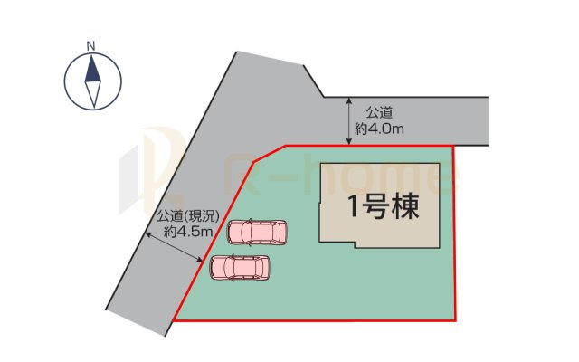 水戸市見川町4期　新築戸建て　1号棟の区画図|大きなお買い物だからこそ、メリット・デメリットを伝えさせて頂きます。
R-homeにお任せください♪
