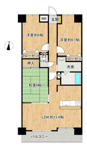 プレステージ姫路青山2の間取り