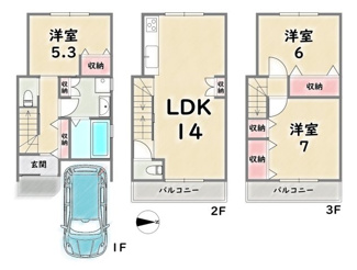 【間取り】 | 右京区梅津北町