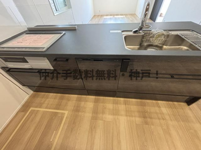 【キッチン】 | 神戸市西区福吉台2丁目　新築戸建1号棟　仲介手数料無料！ | 使いやすいキッチンです