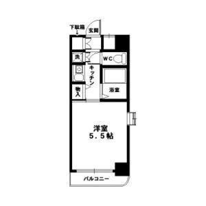 クラウンハイム夕陽丘の間取り