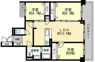 【間取り】 | ステイツ千里山・南が丘 | 間取り★
