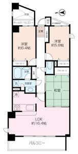 3LDKの使いやすい間取りで、新婚さんやファミリーの方へとオススメです。