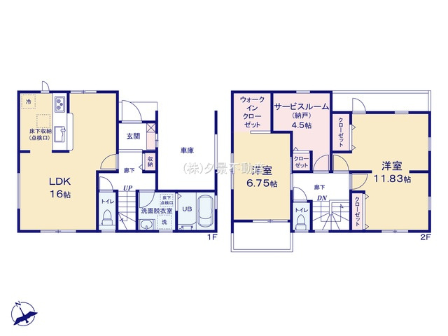 《仲介手数料無料》川越市上野田町4-63新築一戸建てリーブルガーデンの間取り