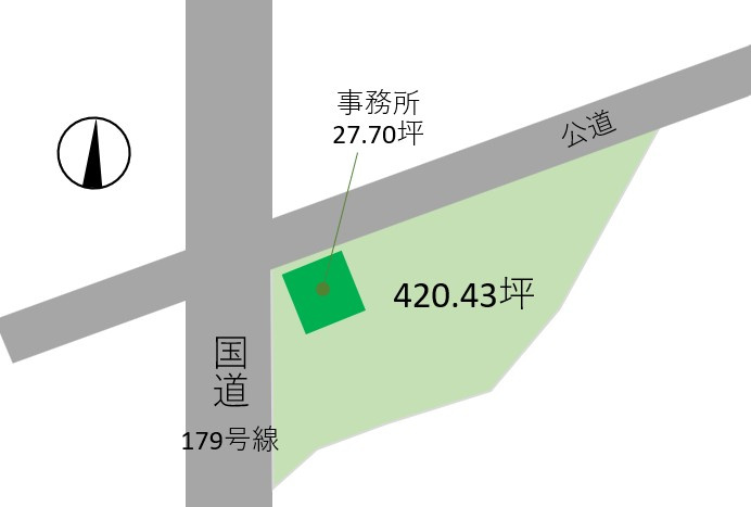 たつの市新宮町借地の区画図