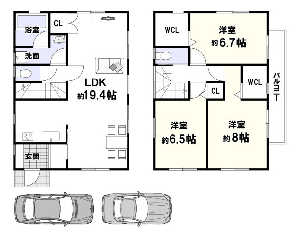 北大樋町の間取り
