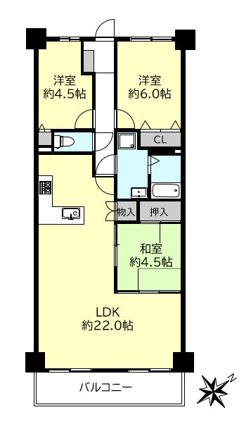 朝霧パーク・ホームズの間取り