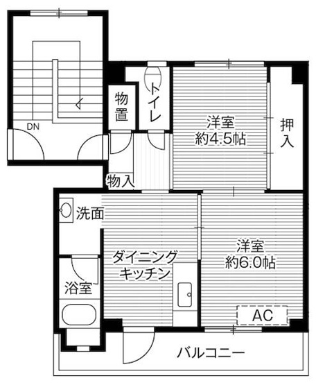 【間取り】 | ビレッジハウス長内2号棟