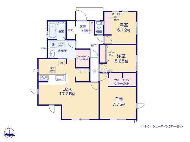 《仲介手数料無料》川越市大字鴨田447新築一戸建てグラファーレの間取り