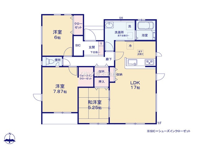 《仲介手数料無料》川越市大字鴨田447新築一戸建てグラファーレの間取り