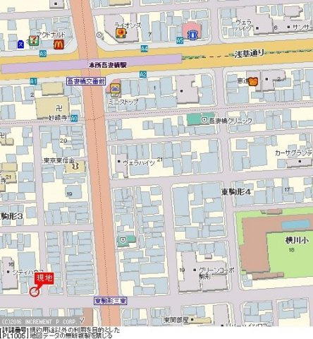 アランシア本所吾妻橋の地図