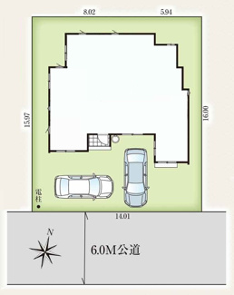 【区画図】 | 【仲介手数料無料！！】日野市平山2丁目　新築戸建て（全1棟）1号棟　5480万円