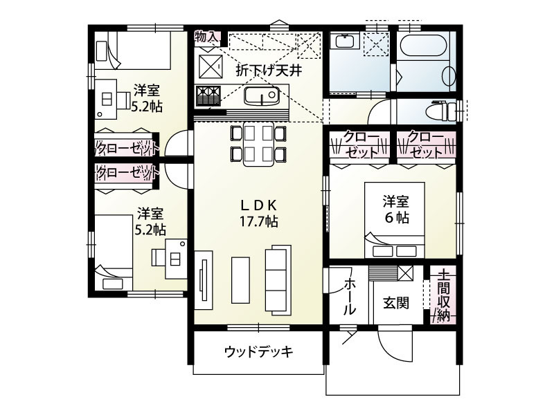 壬生町表町　新築戸建2-2の間取り