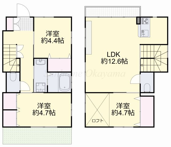 【間取り】 | 鹿田本町戸建