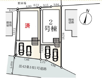 厚木市及川第10　新築戸建　全2棟2号棟の区画図