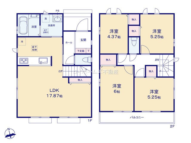 【間取り】 | 豊田市志賀町高洞11-27『仲介料無料』新築戸建て | A号棟