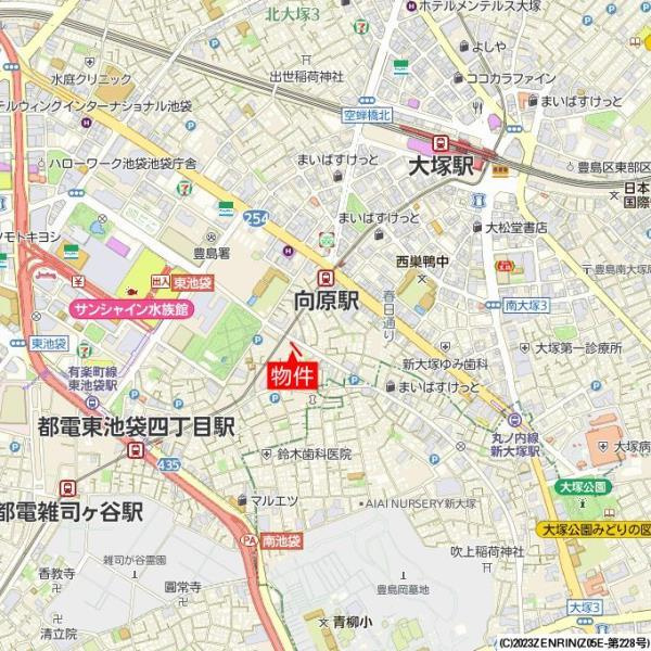 シティハウス東池袋の地図