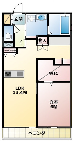 戸田市大字新曽の賃貸マンションの間取り