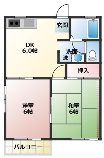 【間取り】 | サンコーポ中山