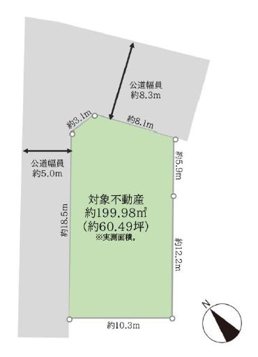 【区画図】 | 中野区上鷺宮５丁目　売地 | 角地で陽当たりも通風環境も良好、開放感あふれる立地になります