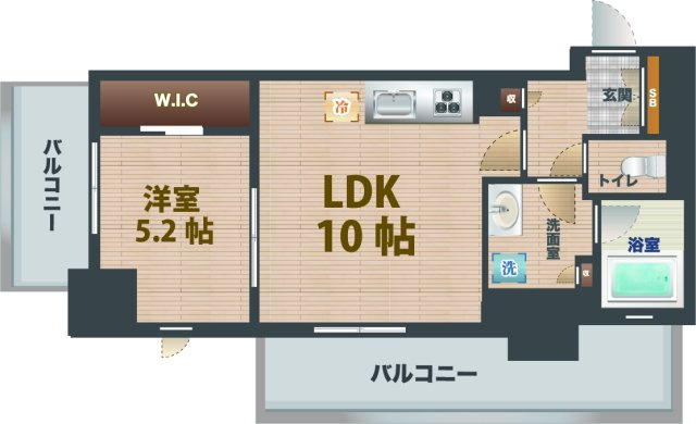 【間取り】 | ブリリアンクラス高円寺 | 1LDKのお部屋です。