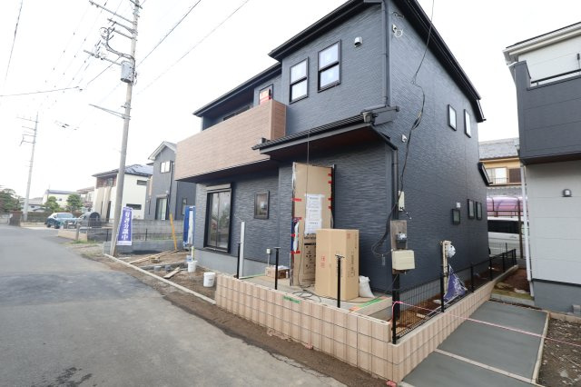 《仲介手数料無料》川越市大字木野目1259-2新築一戸建てリーブルガーデンの外観|撮影日 2026年4月10日 11:00 曇り