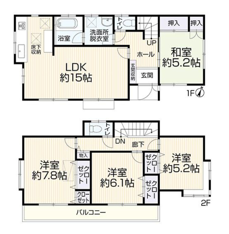 横浜市泉区岡津町 中古戸建て【仲介手数料無料】の間取り