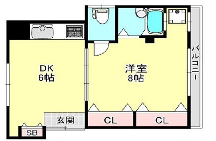 城内通3丁目貸家の間取り