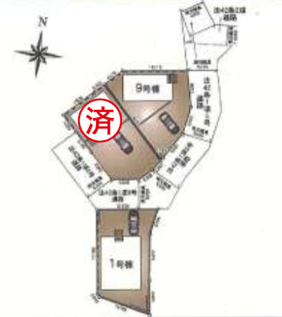 前橋市北代田町の区画図