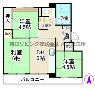 【間取り】 | 大宮日進町住宅 1号棟