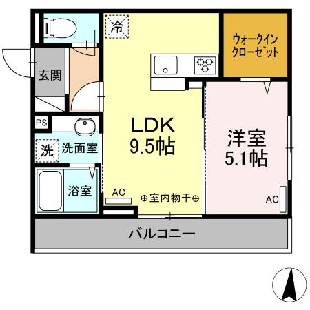 アビタシオン中央林間の間取り