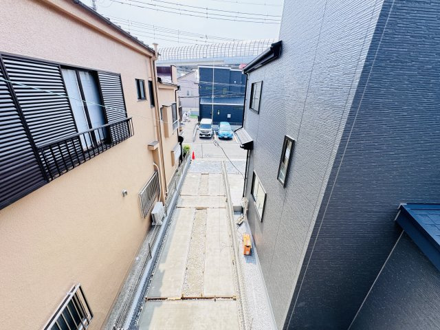 松戸市小山新築戸建【南部小学校：5分】の展望|バルコニーより道路側眺望