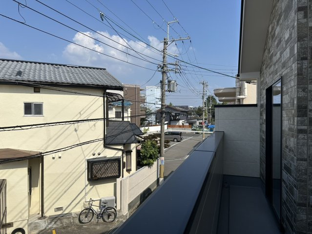 豊中市上野東１丁目　新築戸建住宅の展望|2階バルコニーからの眺望です。