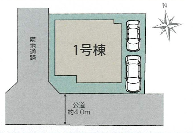 秦野市鶴巻南3丁目　新築戸建ての区画図