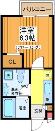 【間取り】 | フェリス桜新町 | ＊実際の間取りは反転タイプとなります。