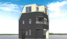 葛飾区東新小岩４丁目の新築戸建の外観|～外観完成予想パース～