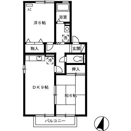 【間取り】 | セレーノ・今保　B棟