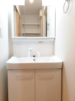 【洗面所】 | ミライエ沖浜Ⅰ | 脱衣スペースもあります