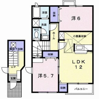 【間取り】 | バーシア鳴門　Ｂ