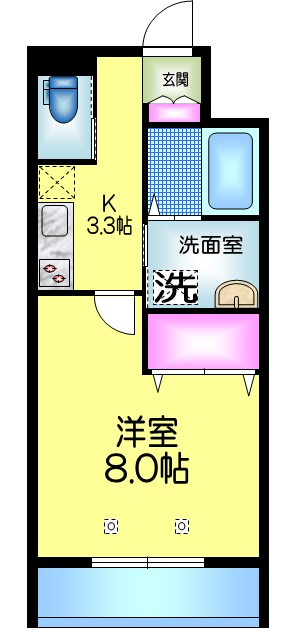 メゾンシュエットの間取り|★洋室８帖★