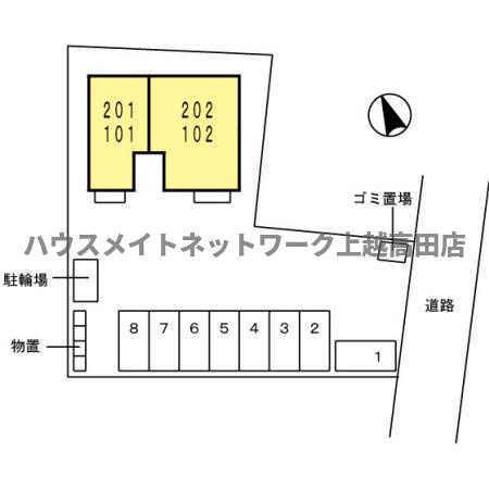インサイドモートの区画図|配置図