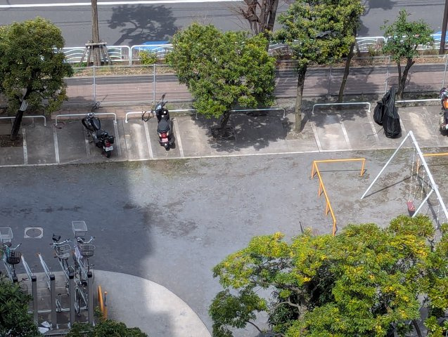 大島スカイハイツの駐車場