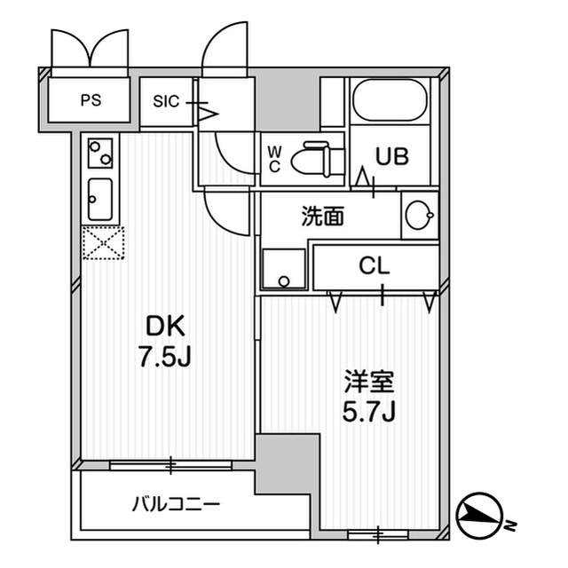 プレアデス千里山田の間取り