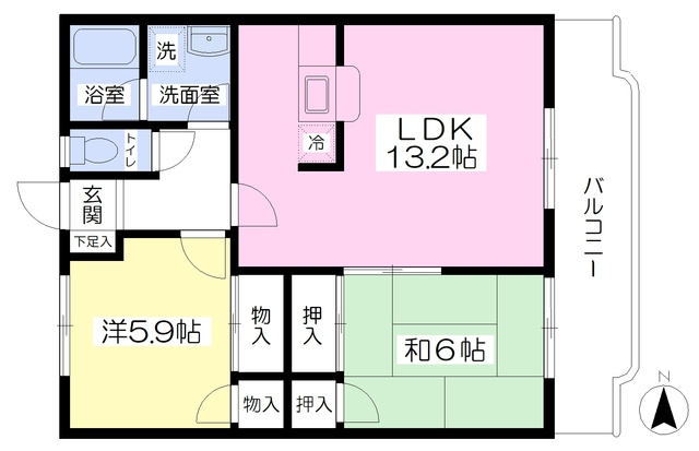 ★59.67平米・2LDK★
