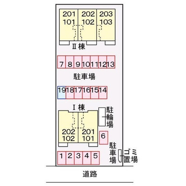セレ―ノⅠ・Ⅱの駐車場