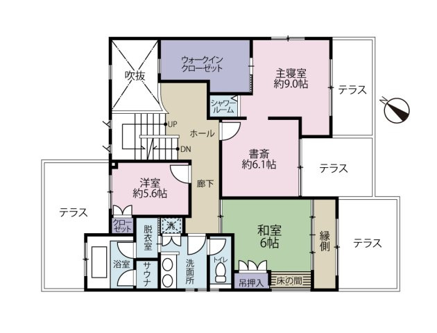 苦楽園一番町戸建の間取り|2階