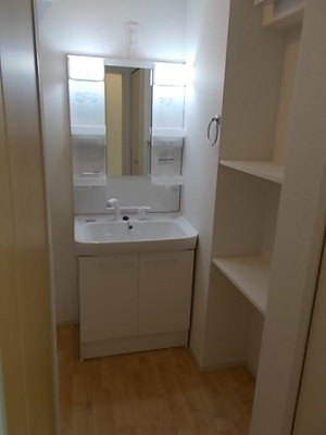 【独立洗面台】 | カーサ・フェリーチェ | 独立洗面台、小物を置くことができて便利です