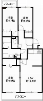 【間取り】 | エスポワール松風台Ⅱ番館 | 間取り図