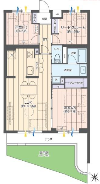 藤和鶴ヶ峰コープの間取り|駅近の便利な立地！お気軽にお問い合わせください。