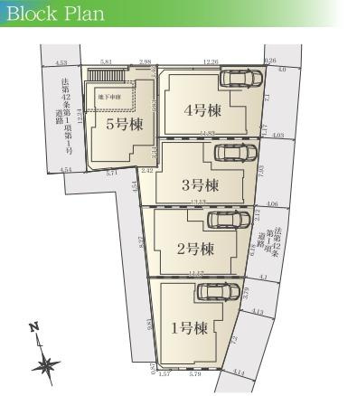 横浜市神奈川区西寺尾３丁目の新築一戸建の区画図|住環境良好の立地！
